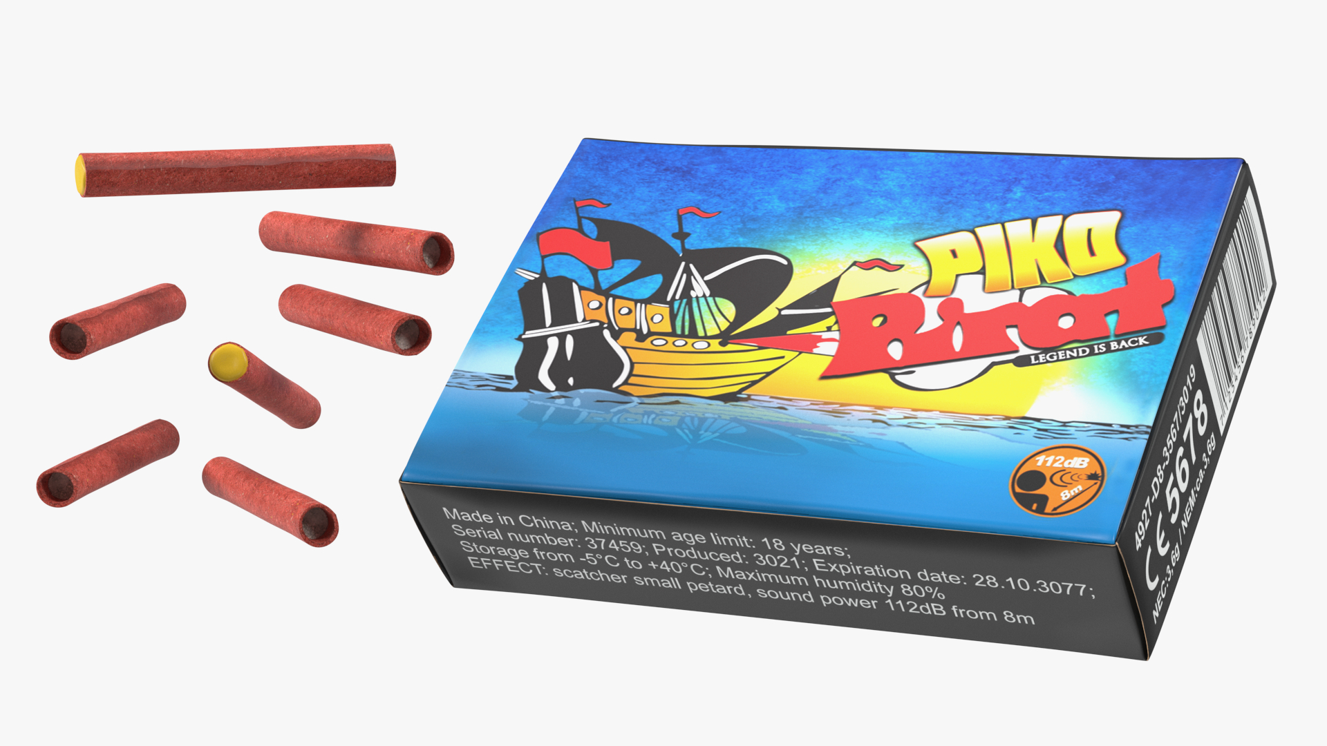 3D Piko Rocket Box Firecrackers model