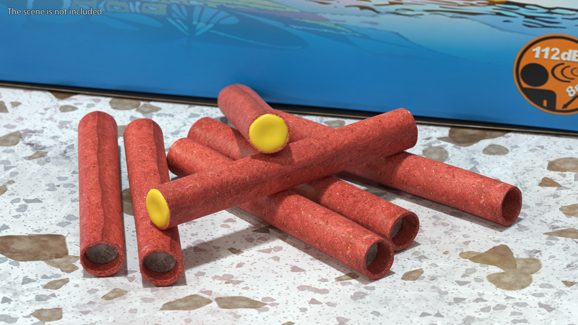 3D Piko Rocket Box Firecrackers model