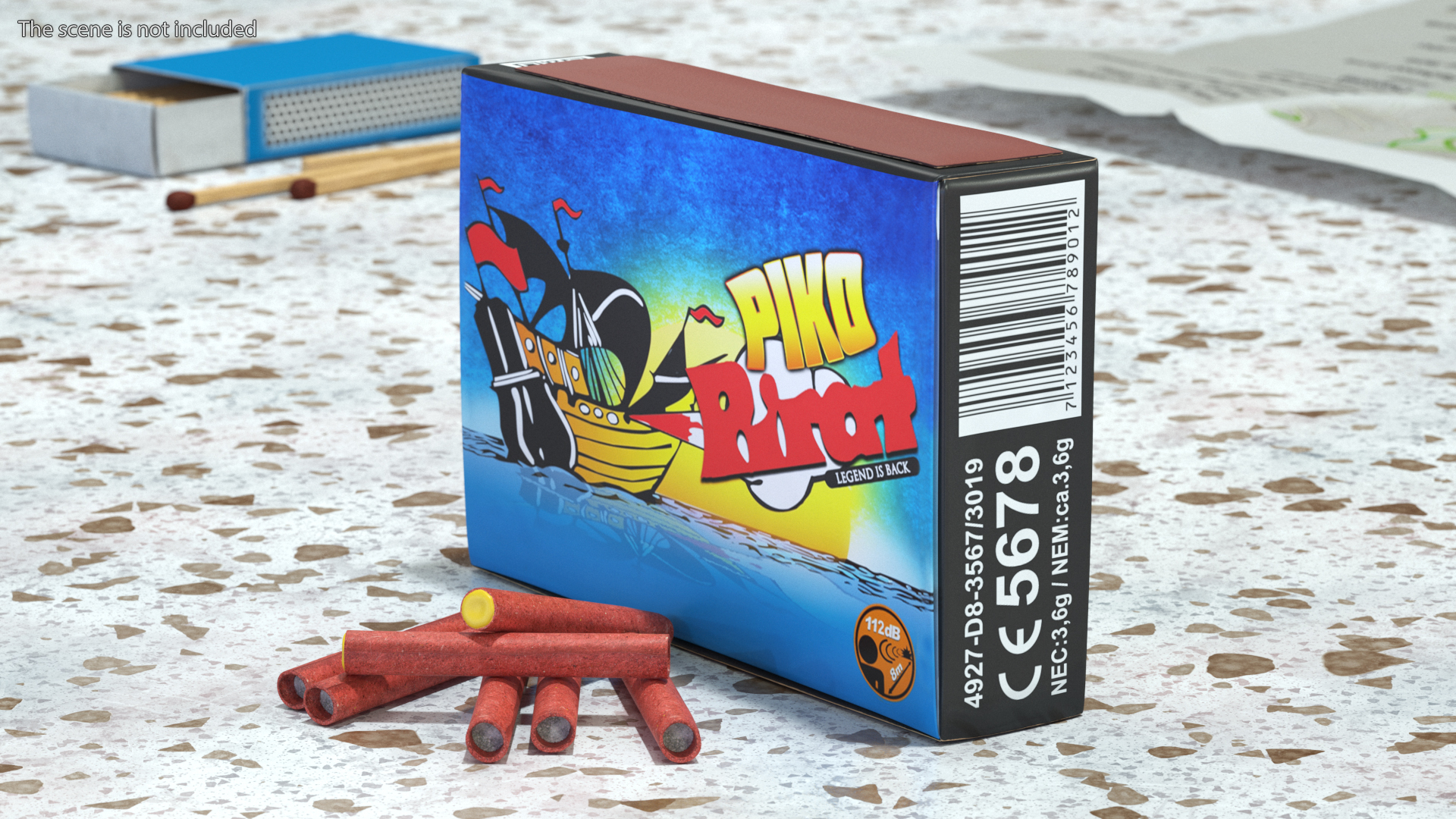 3D Piko Rocket Box Firecrackers model