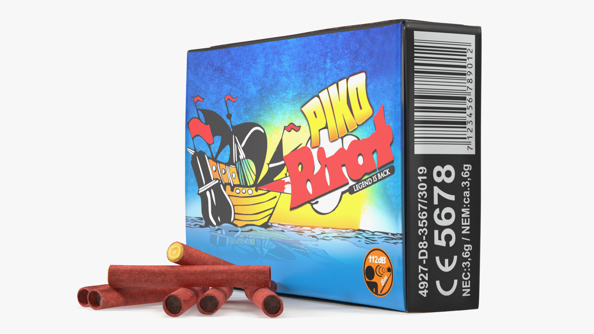 3D Piko Rocket Box Firecrackers model