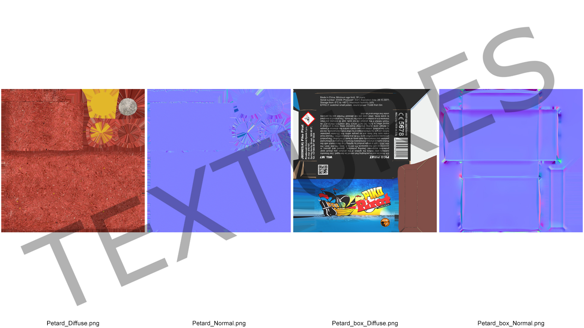 3D Piko Rocket Box Firecrackers model