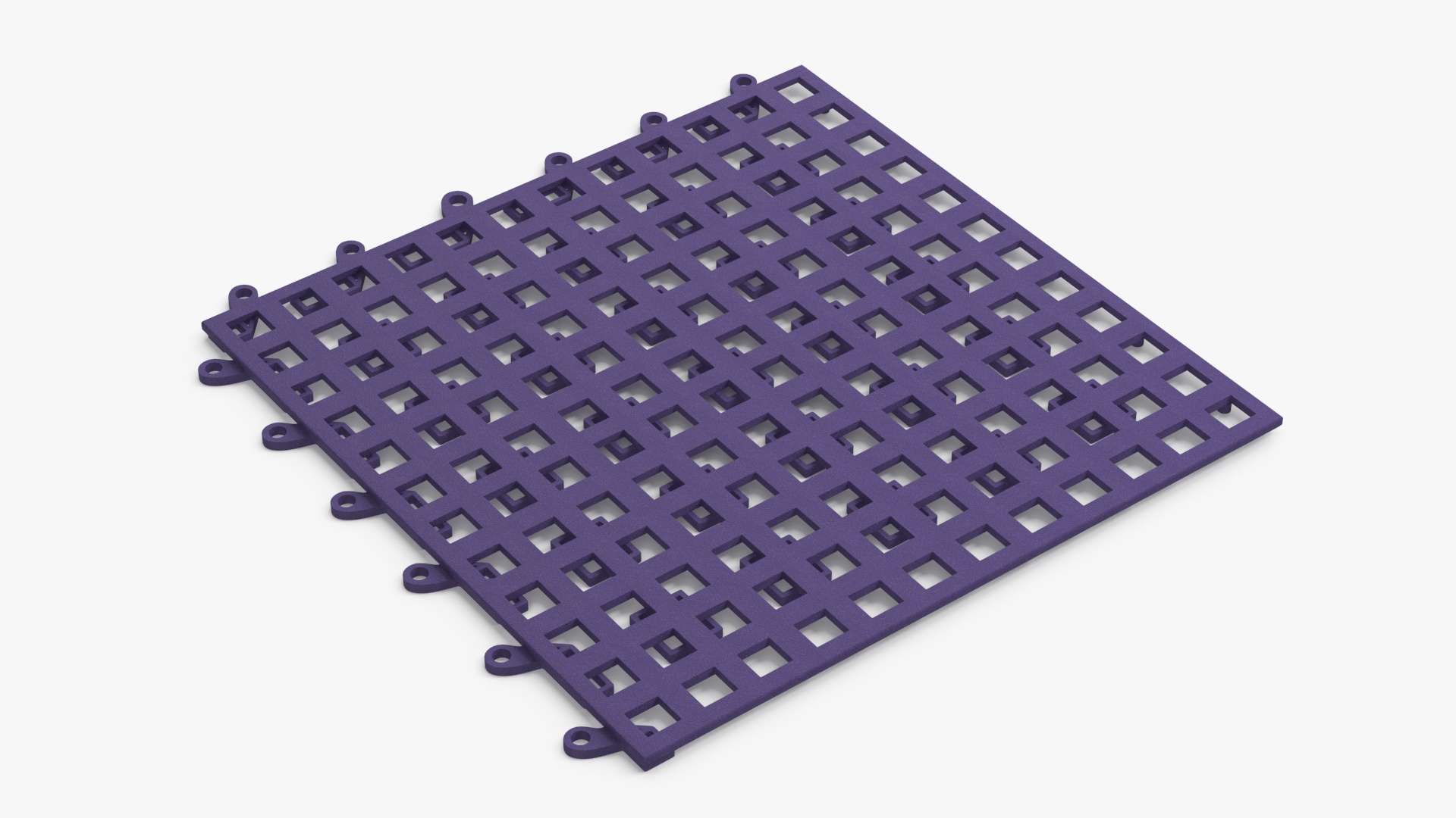 3D PVC Floor Mat Tile Blue model