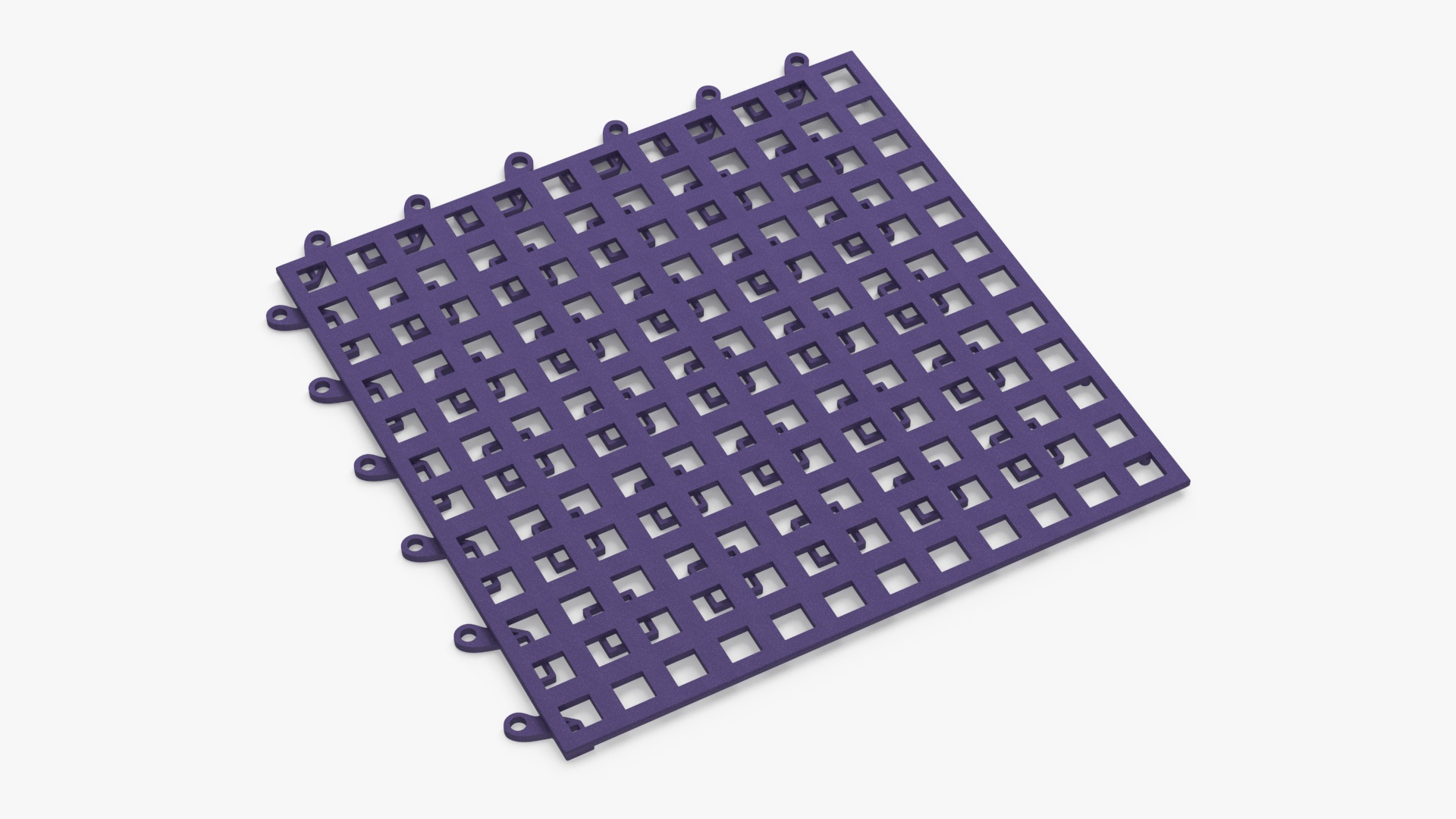 3D PVC Floor Mat Tile Blue model