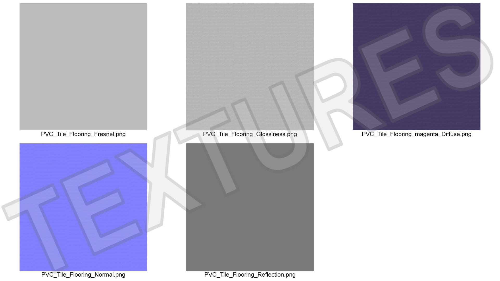 3D PVC Floor Mat Tile Blue model