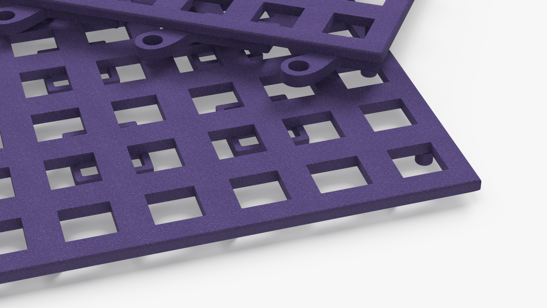 3D PVC Floor Mat Tile Blue model