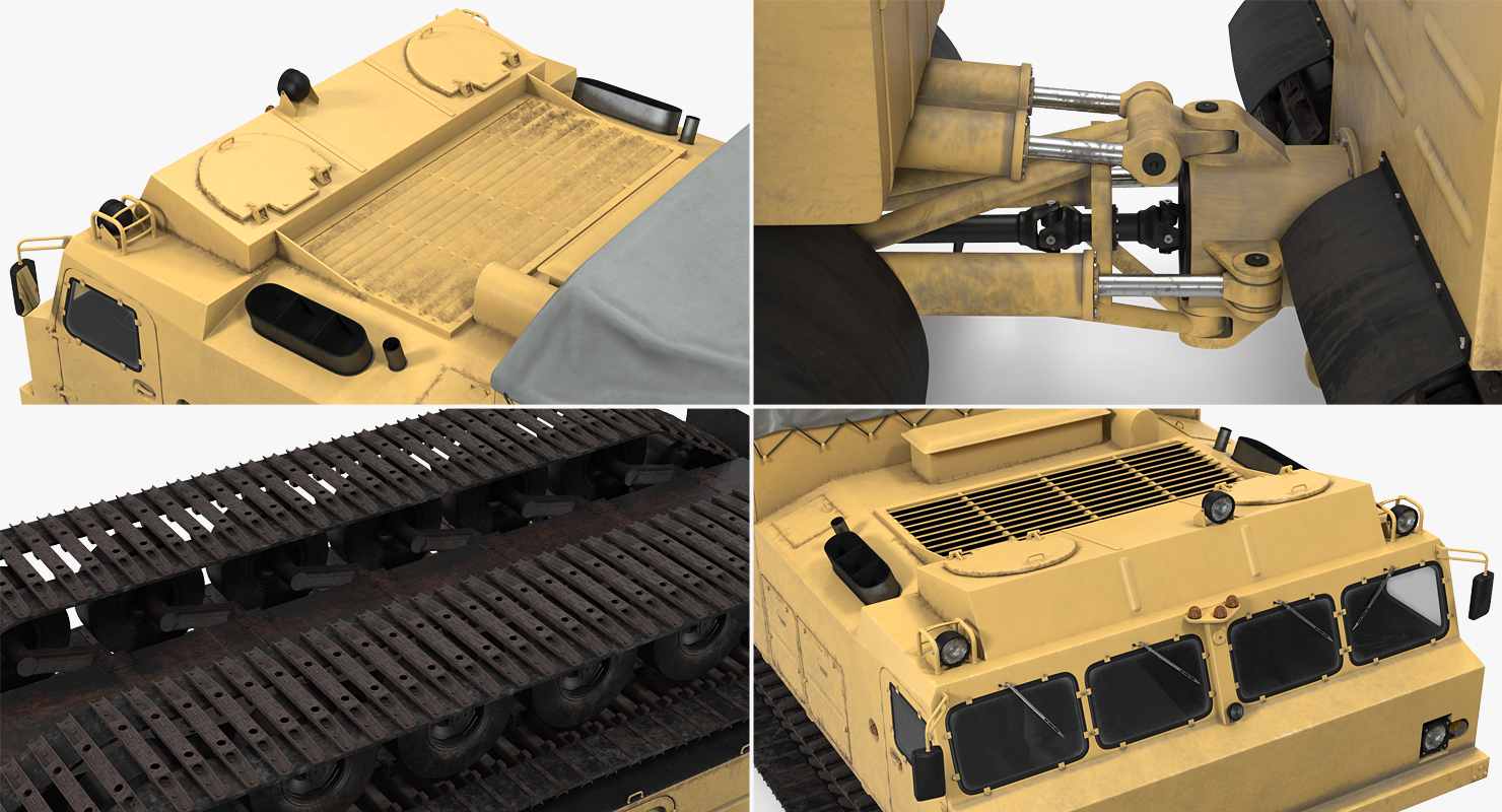 3D Polar Articulated Tracked Vehicle Vityaz DT 30