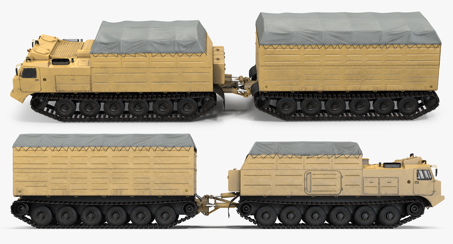 3D Polar Articulated Tracked Vehicle Vityaz DT 30