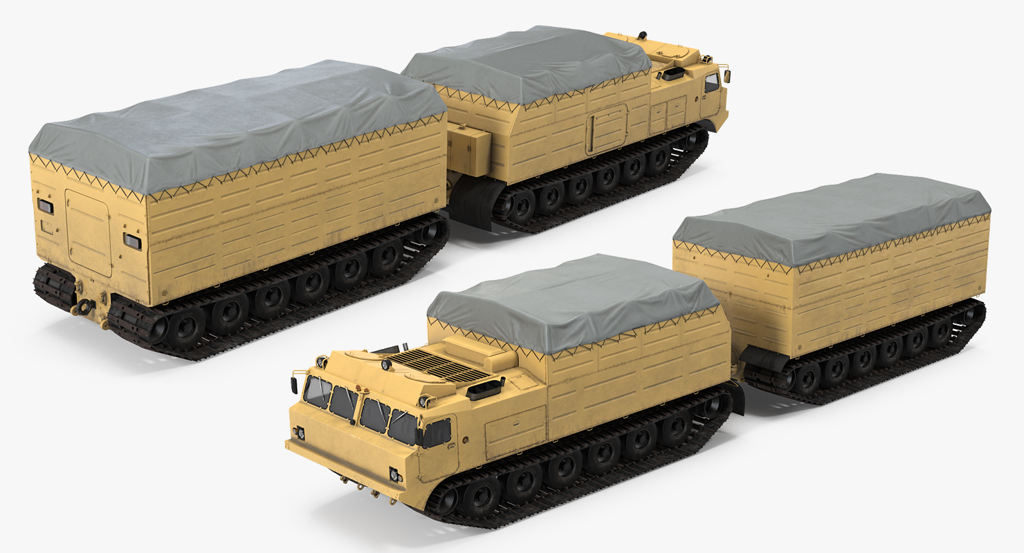 3D Polar Articulated Tracked Vehicle Vityaz DT 30
