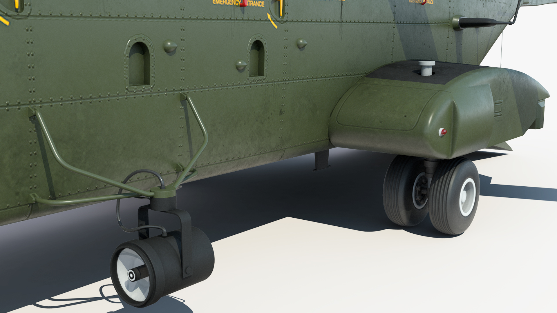 3D model AgustaWestland AW101 Merlin Royal Air Force with Cargo Bag Rigged