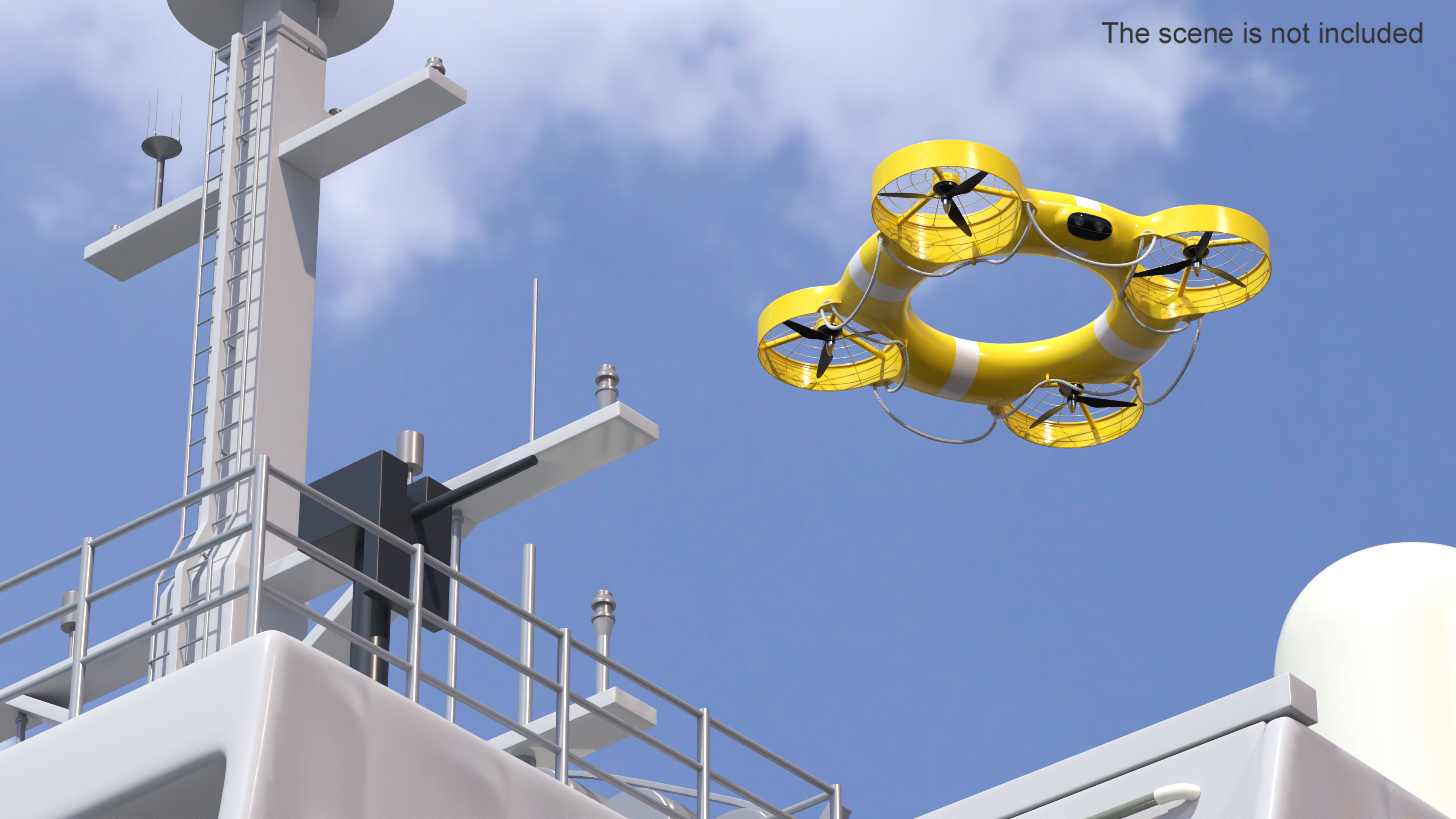 3D model Water Rescue Drone Yellow