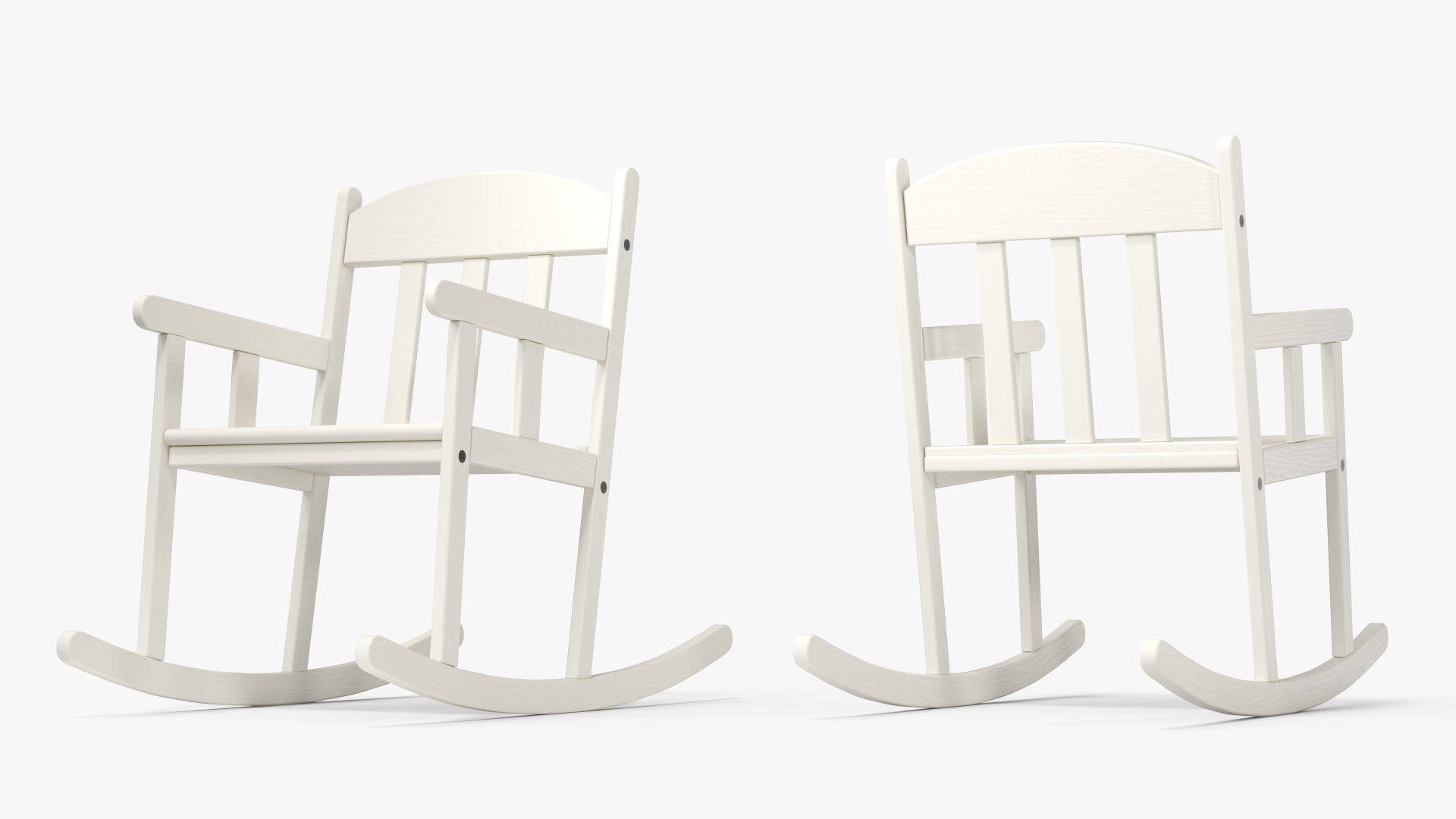 3D Child with Teddy Bear on Rocking Chair model