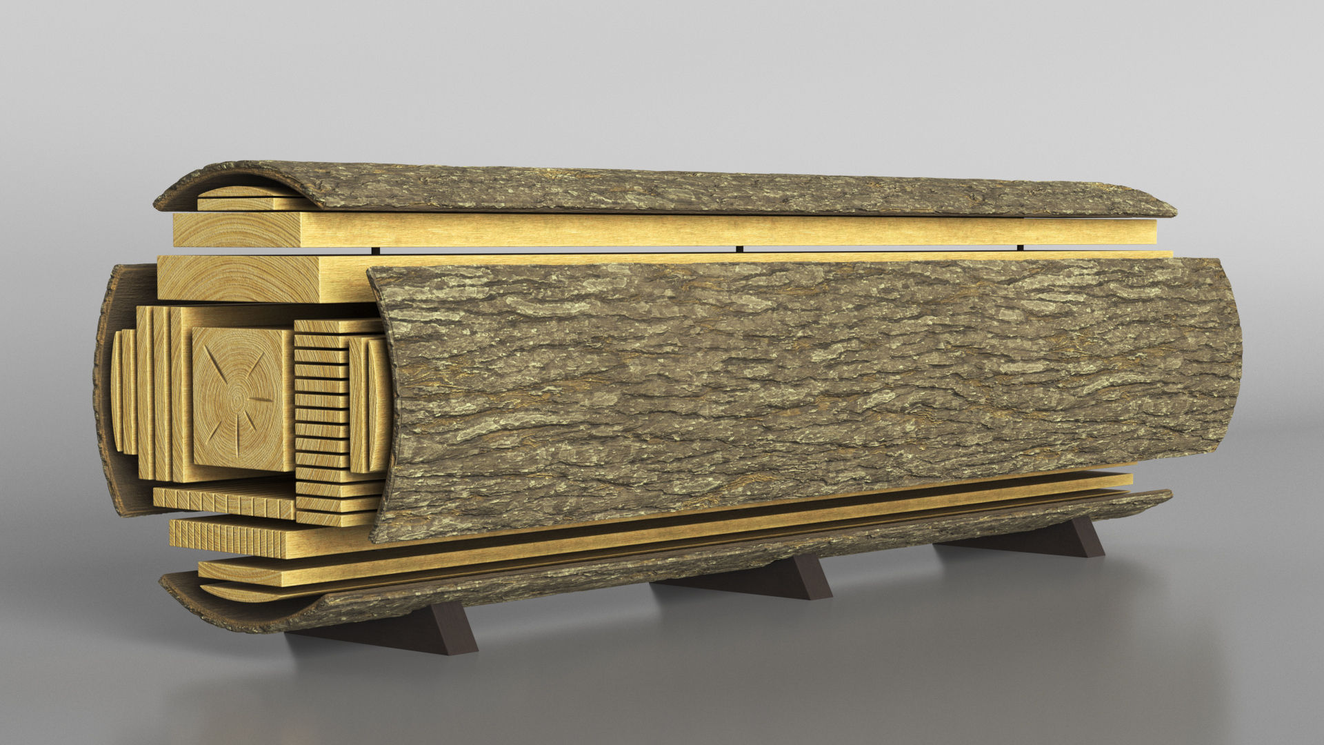 Log Cross Section 3D