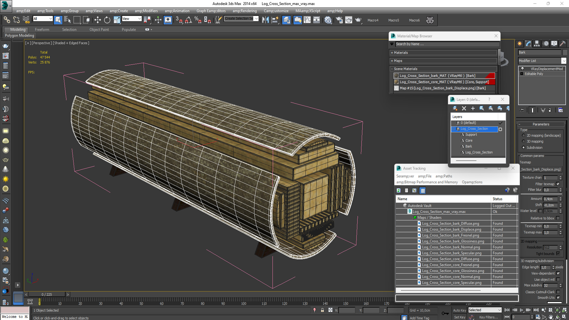Log Cross Section 3D