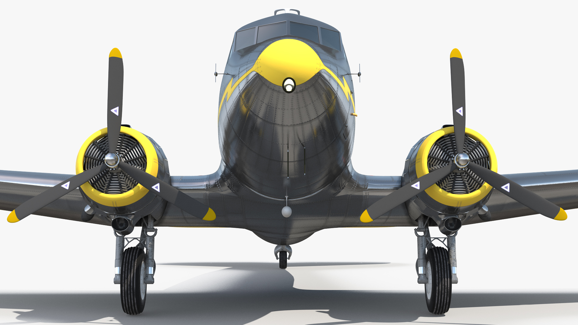 3D Vintage Airliner Generic Rigged