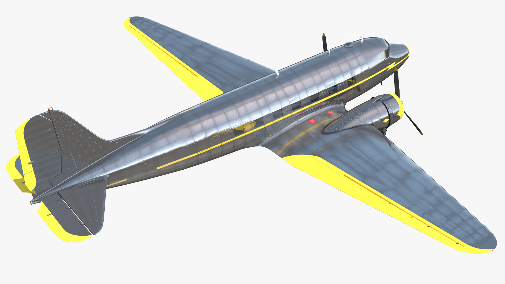 3D Vintage Airliner Generic Rigged