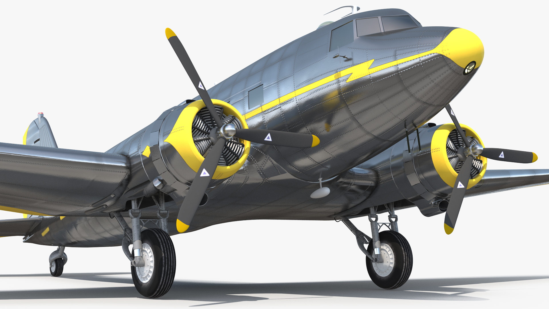 3D Vintage Airliner Generic Rigged