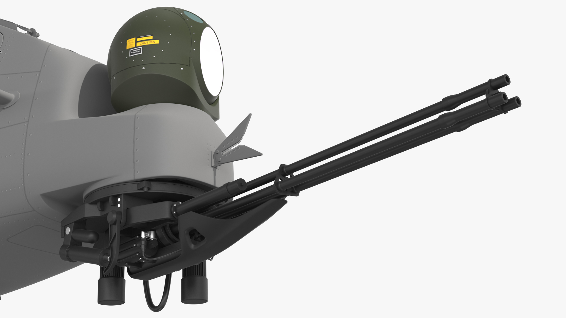3D Combat Gray Helicopter Rigged for Maya model
