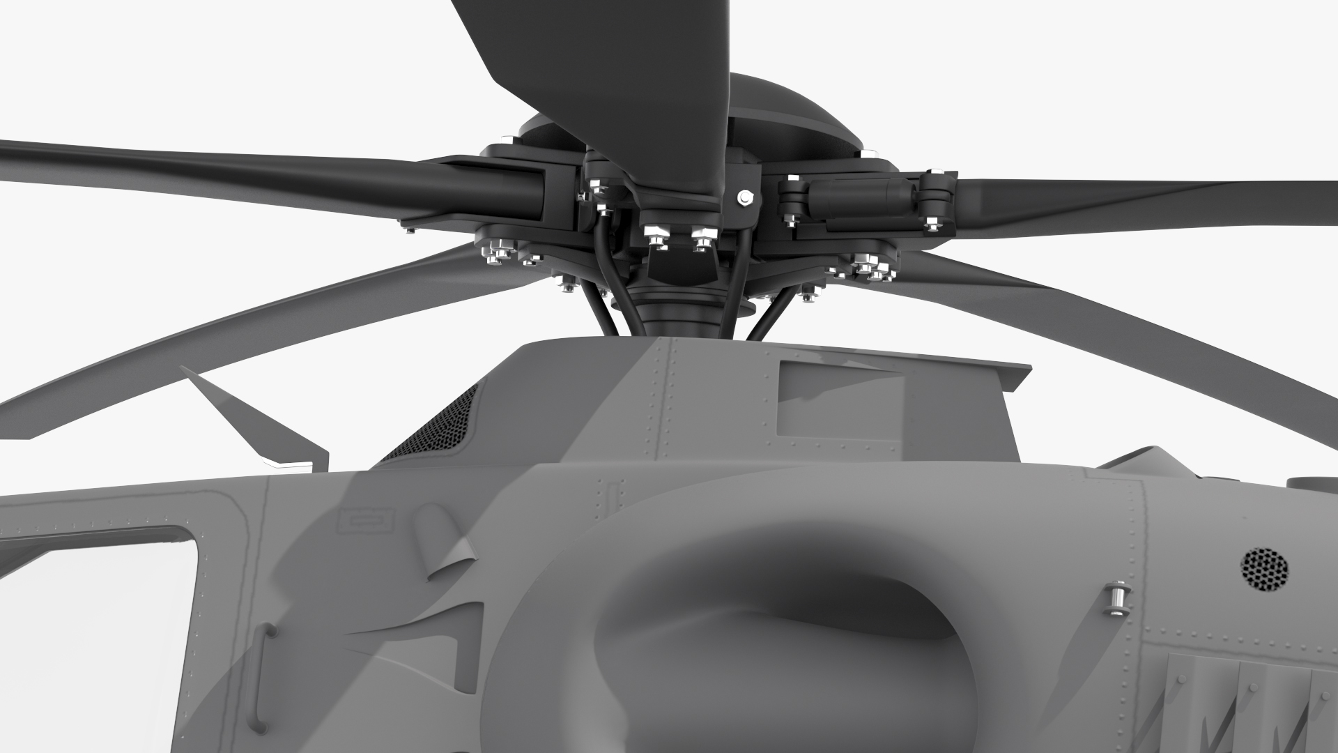 3D Combat Gray Helicopter Rigged for Maya model