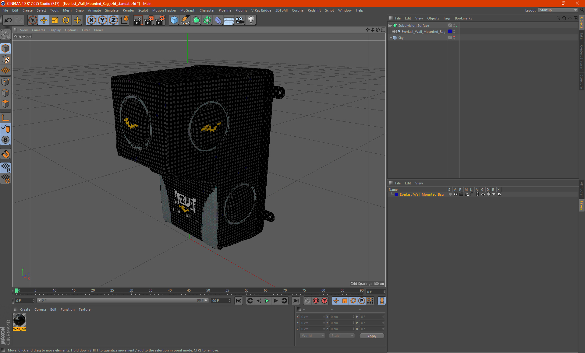 3D model Everlast Wall Mounted Bag