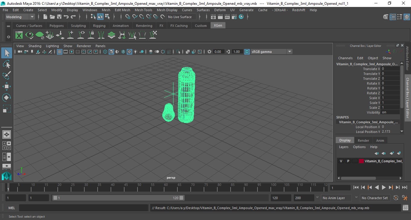 3D Vitamin B Complex 3ml Ampoule Opened