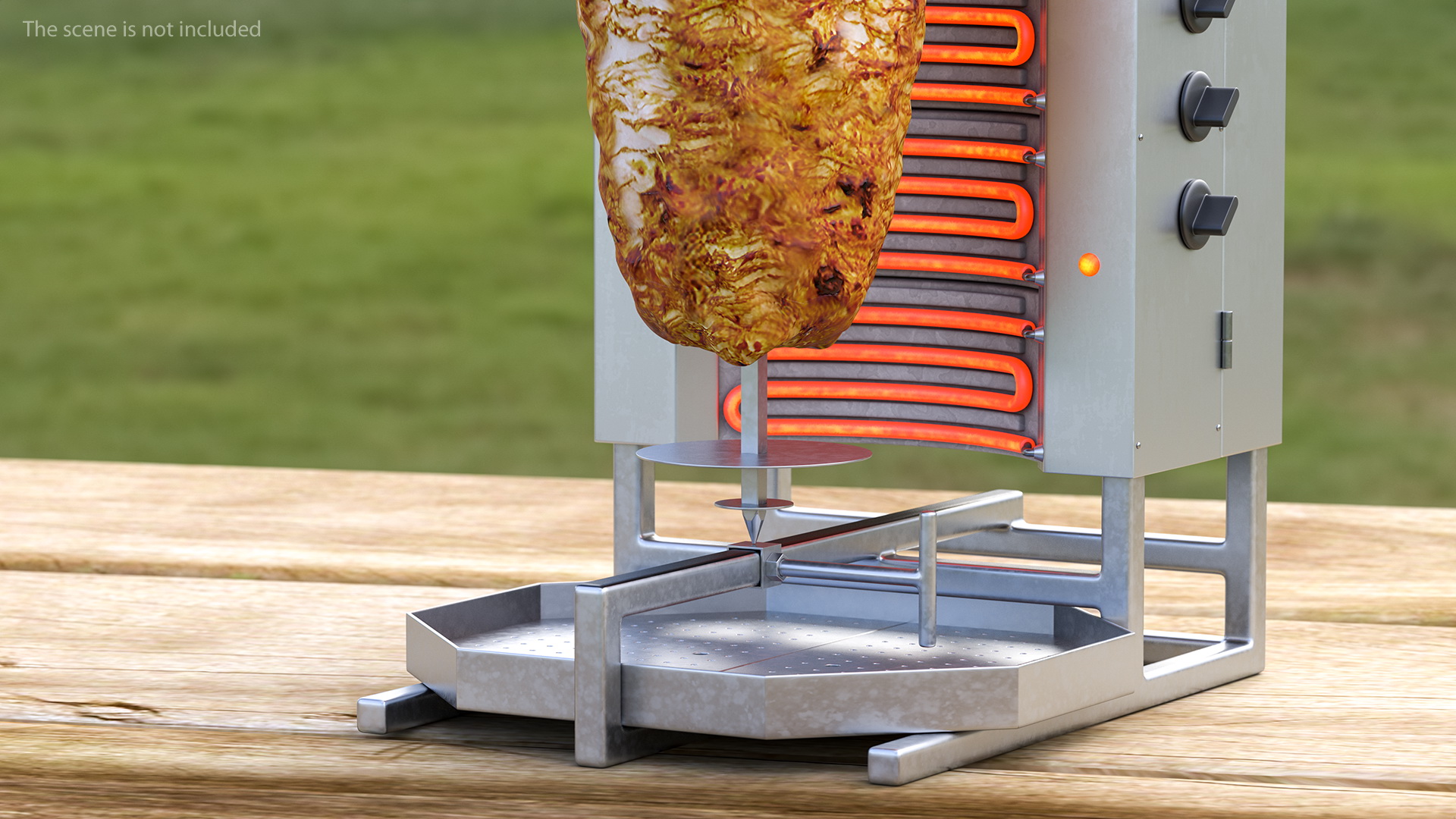 3D Potis Vertical Rotisserie Grill with Doner Kebab model