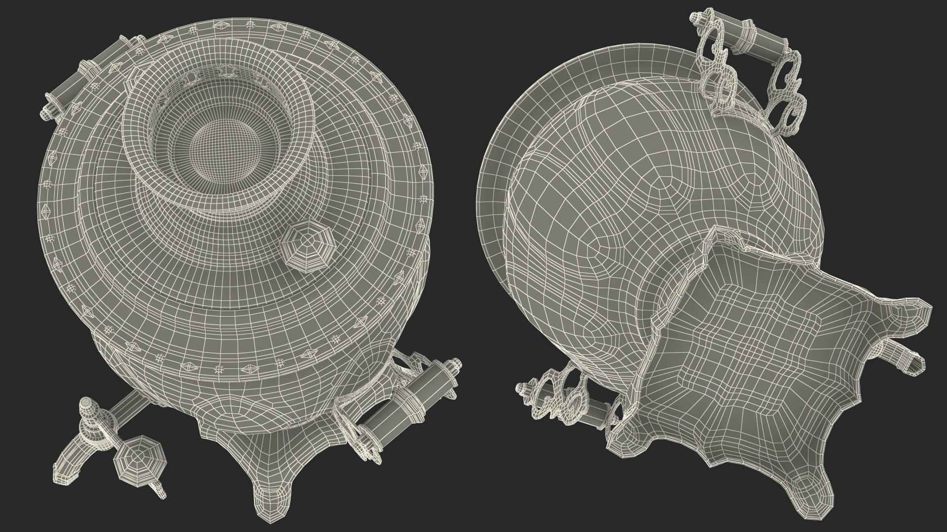 3D model Vintage Khokhloma Samovar