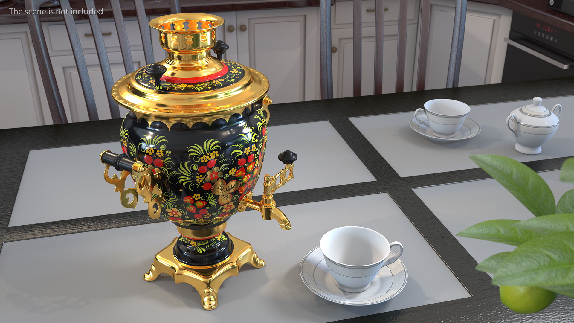 3D model Vintage Khokhloma Samovar
