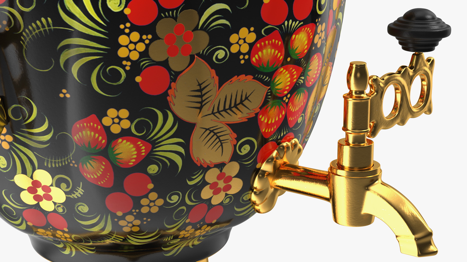 3D model Vintage Khokhloma Samovar