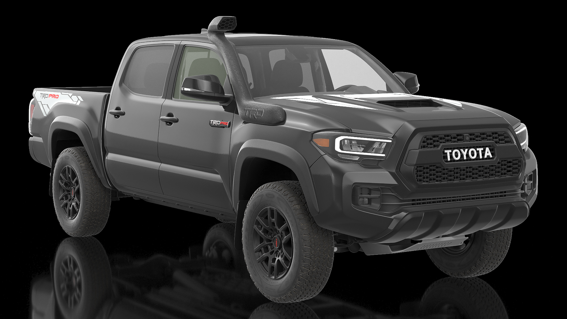 3D model Toyota Tacoma TRD Pro Midnight Black Metallic 2021