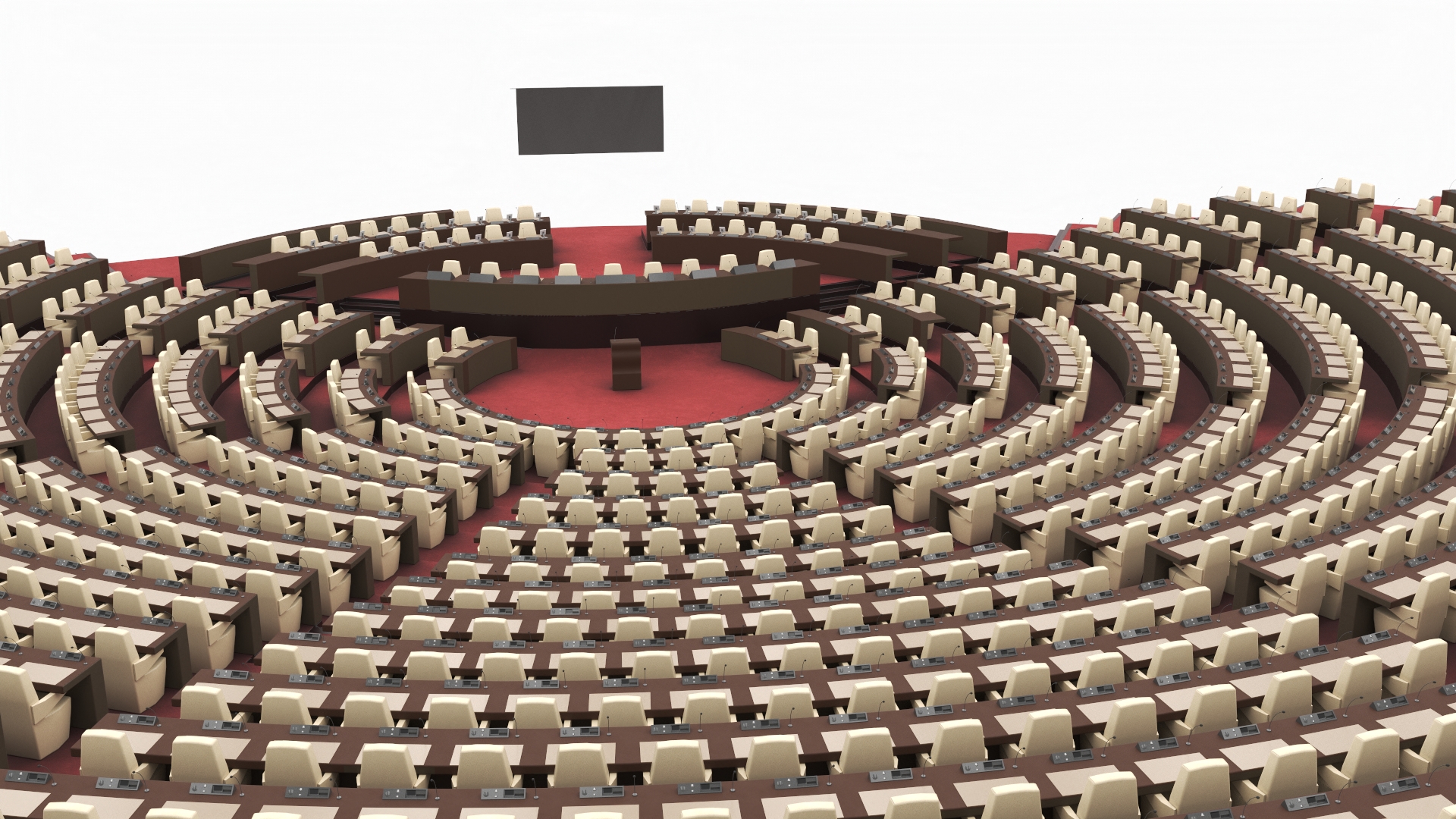 3D Amphitheater Conference Hall Seating