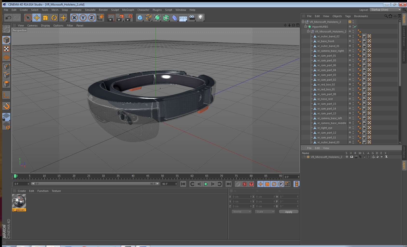 3D VR Microsoft Hololens 2 model