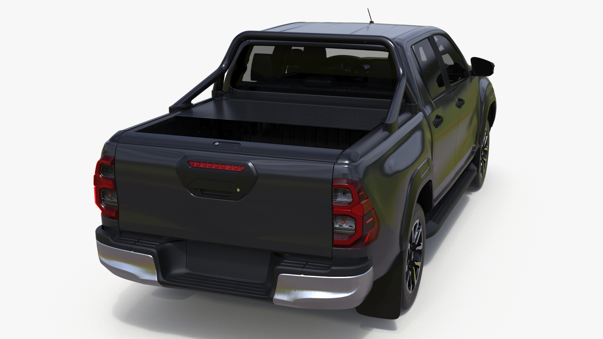 Pickup Truck Simplified Black 3D model