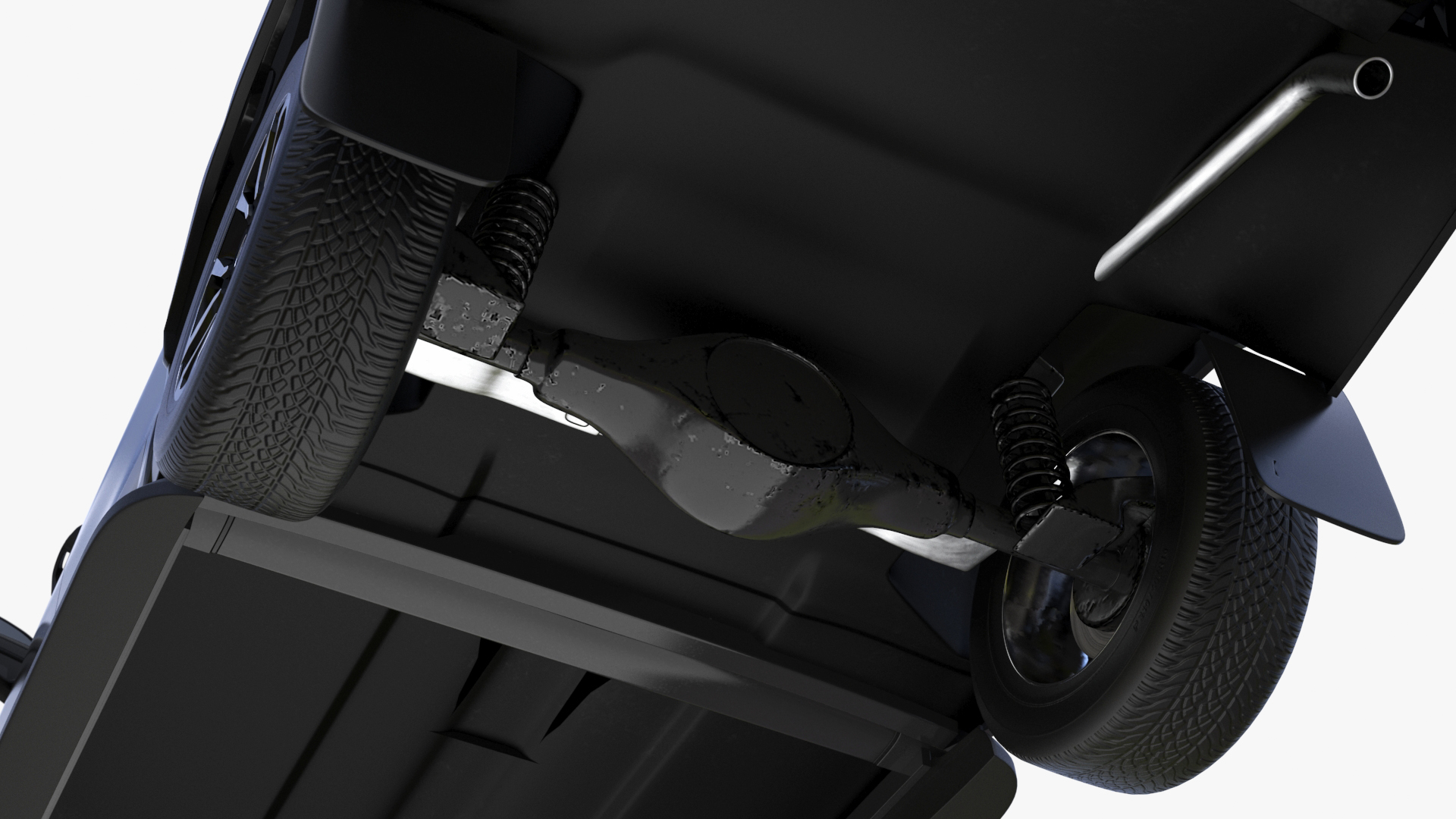 Pickup Truck Simplified Black 3D model