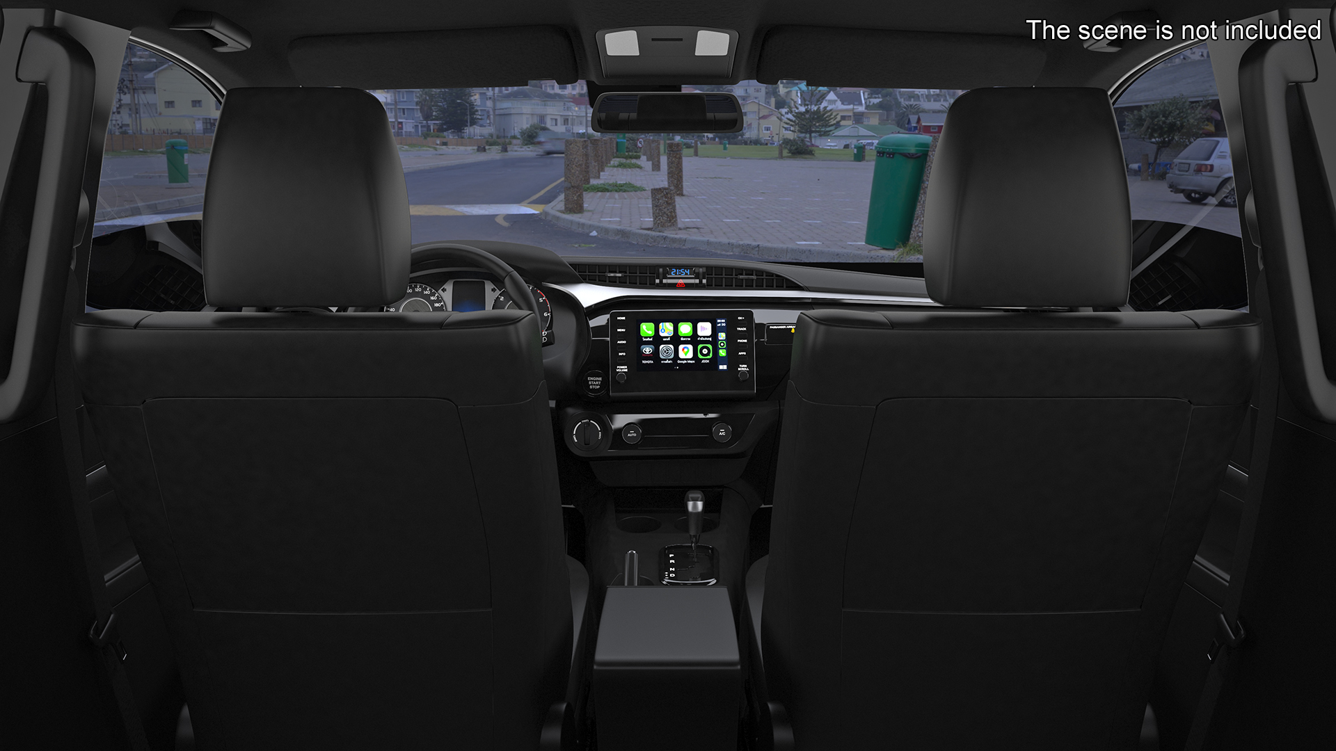 Pickup Truck Simplified Black 3D model