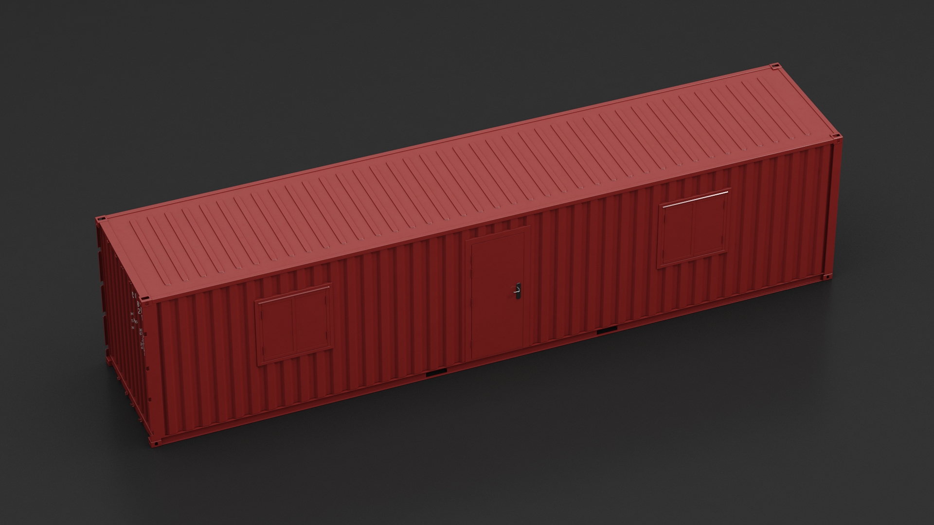 3D model Container Office Red