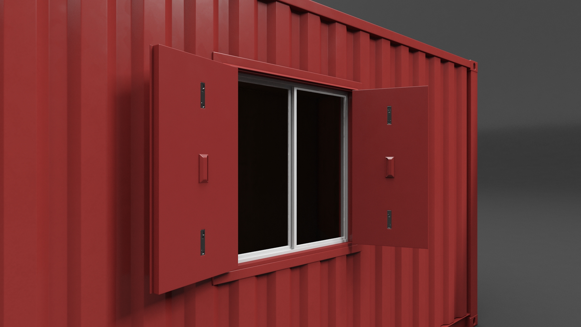 3D model Container Office Red
