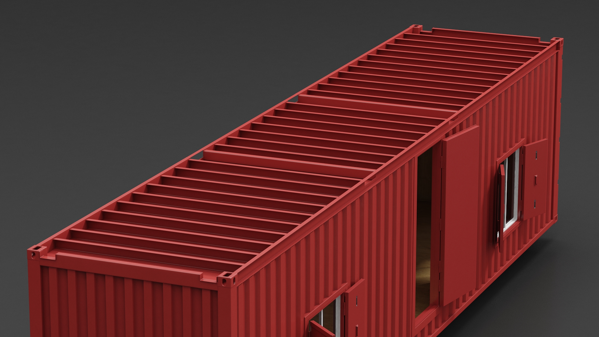 3D model Container Office Red
