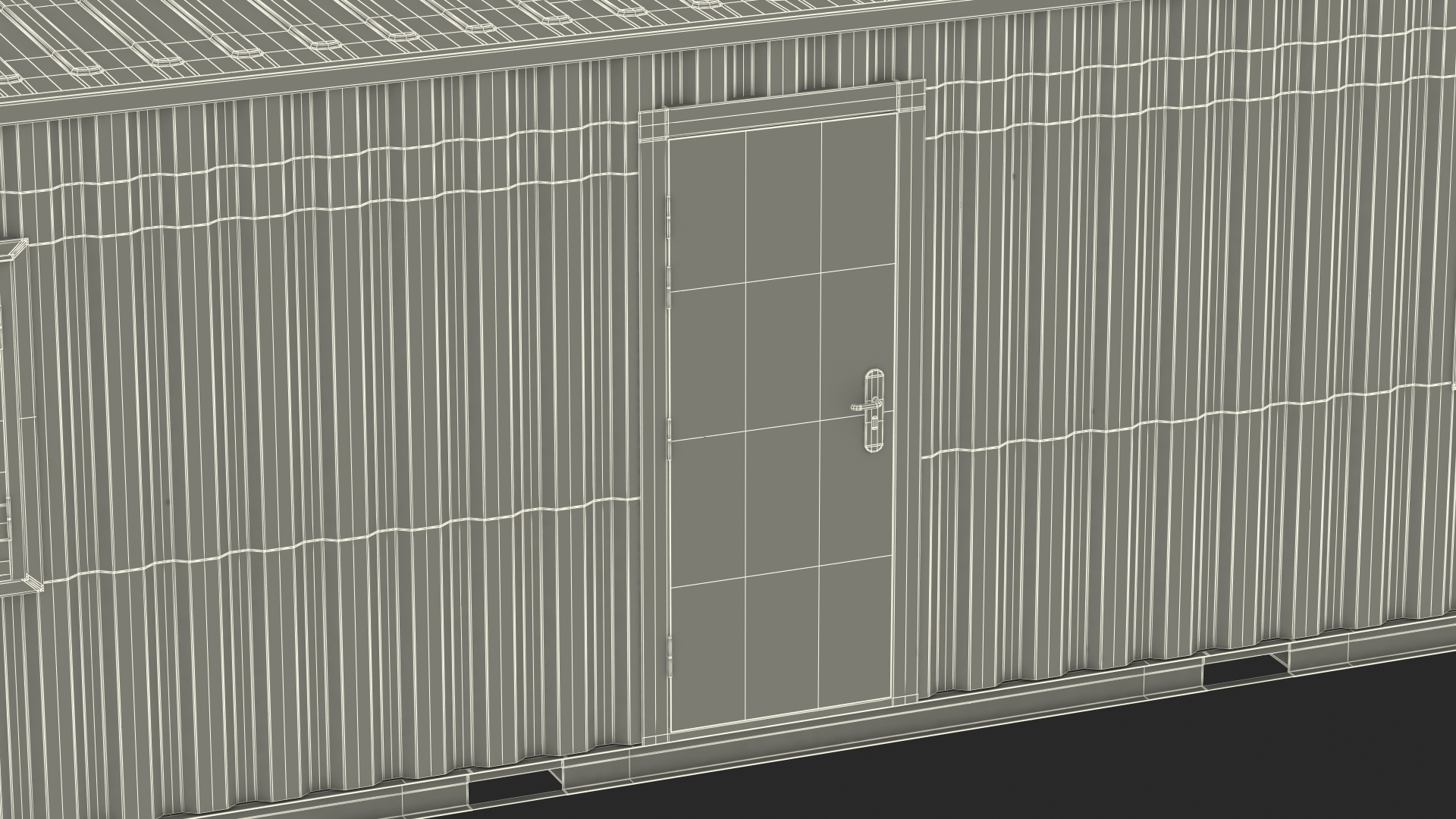 3D model Container Office Red