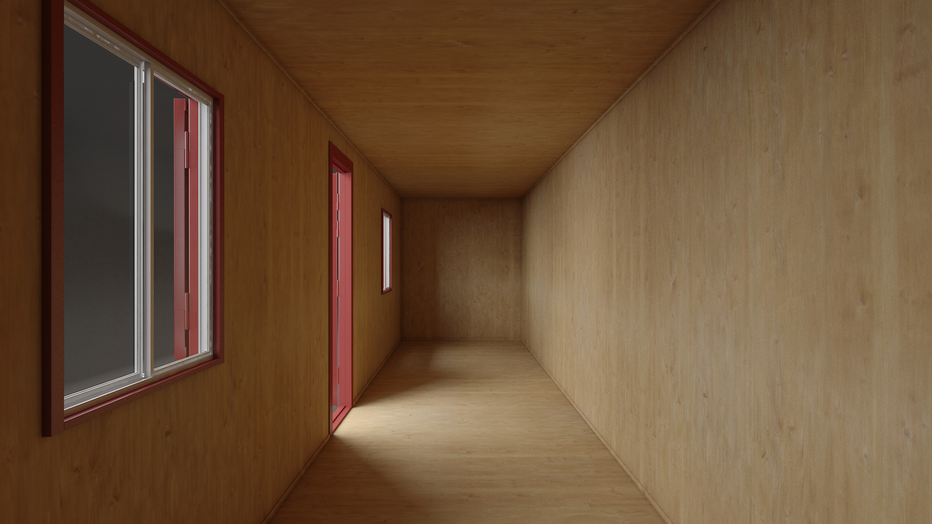 3D model Container Office Red