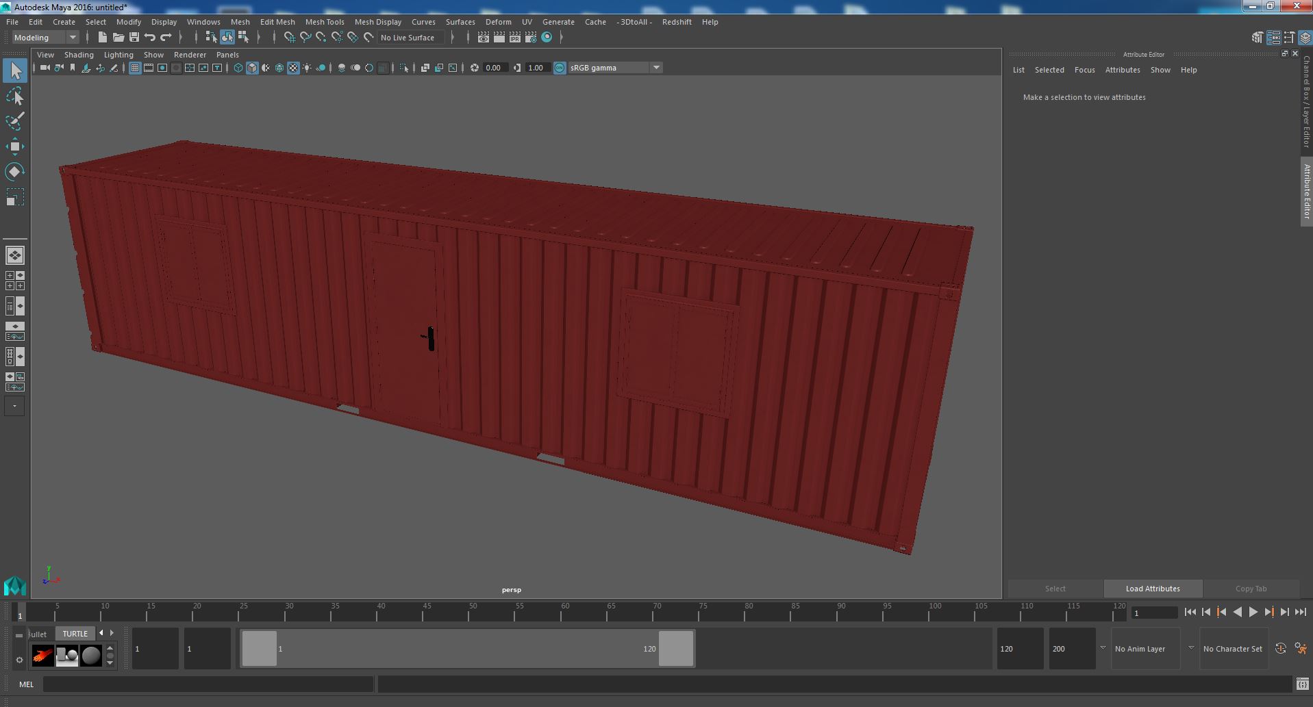 3D model Container Office Red