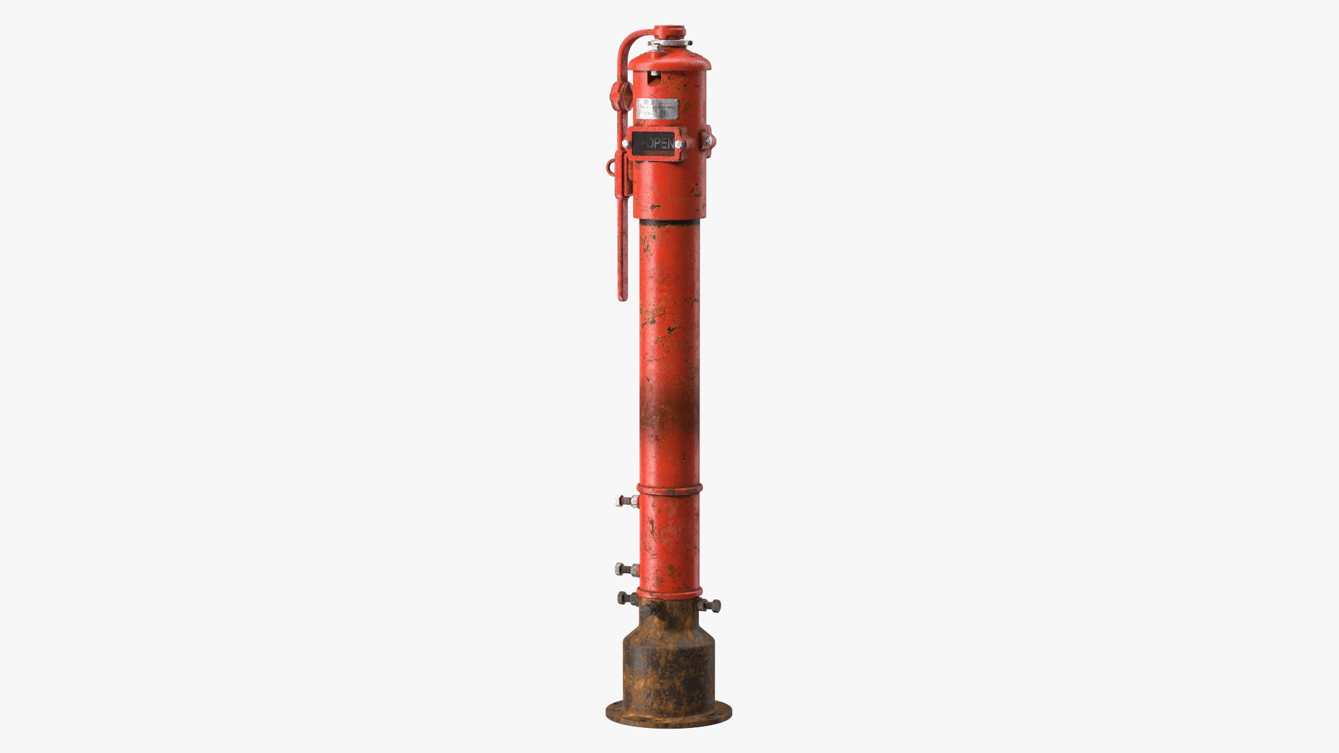 3D Old Fire Protection Underground Indicator Post