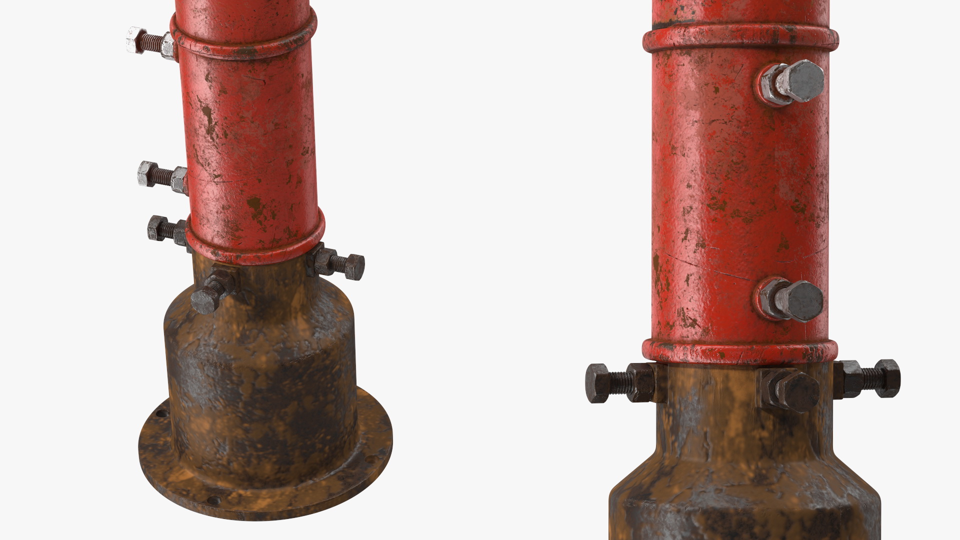 3D Old Fire Protection Underground Indicator Post