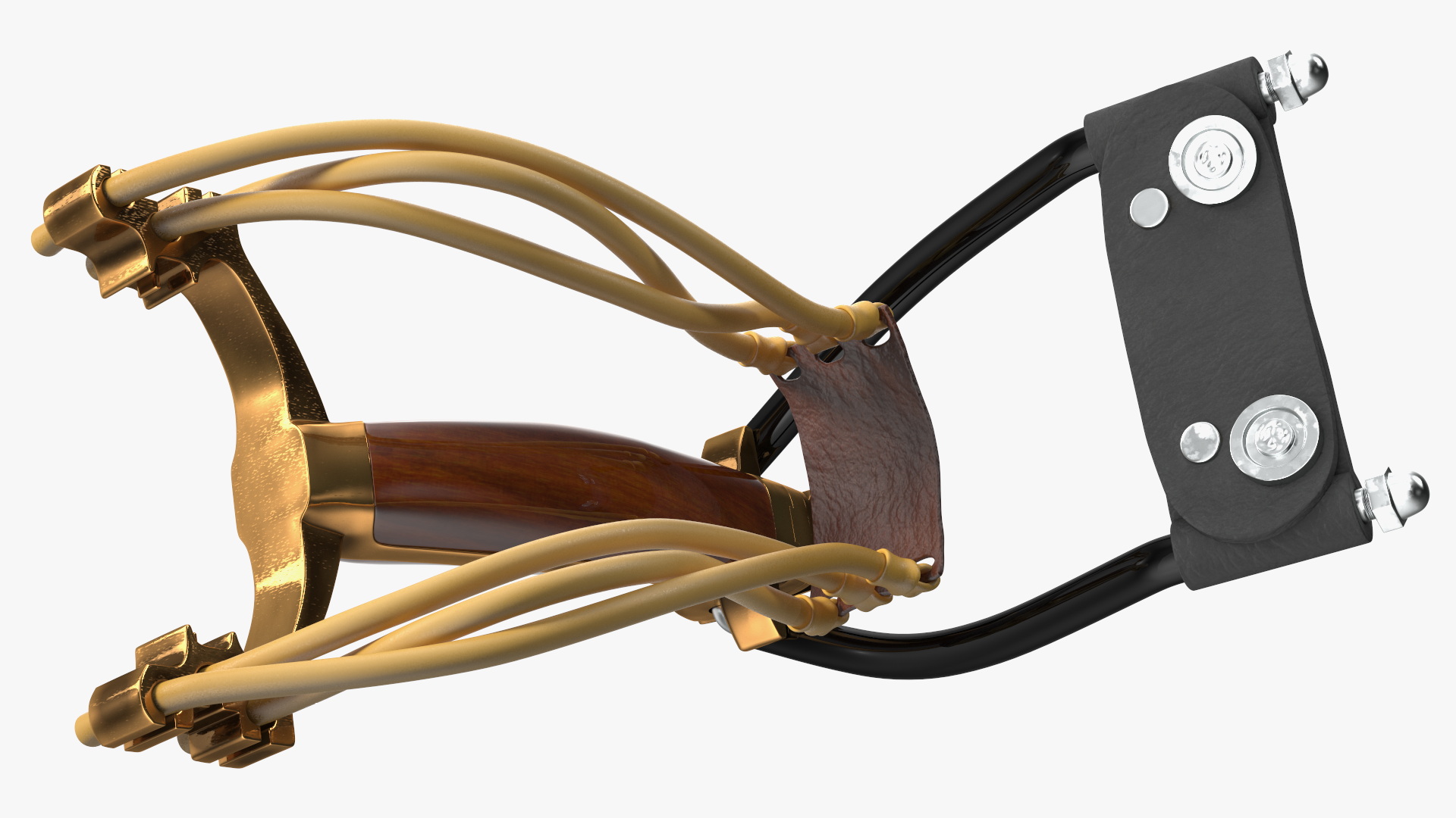 3D Folding Wrist Slingshot Wood model