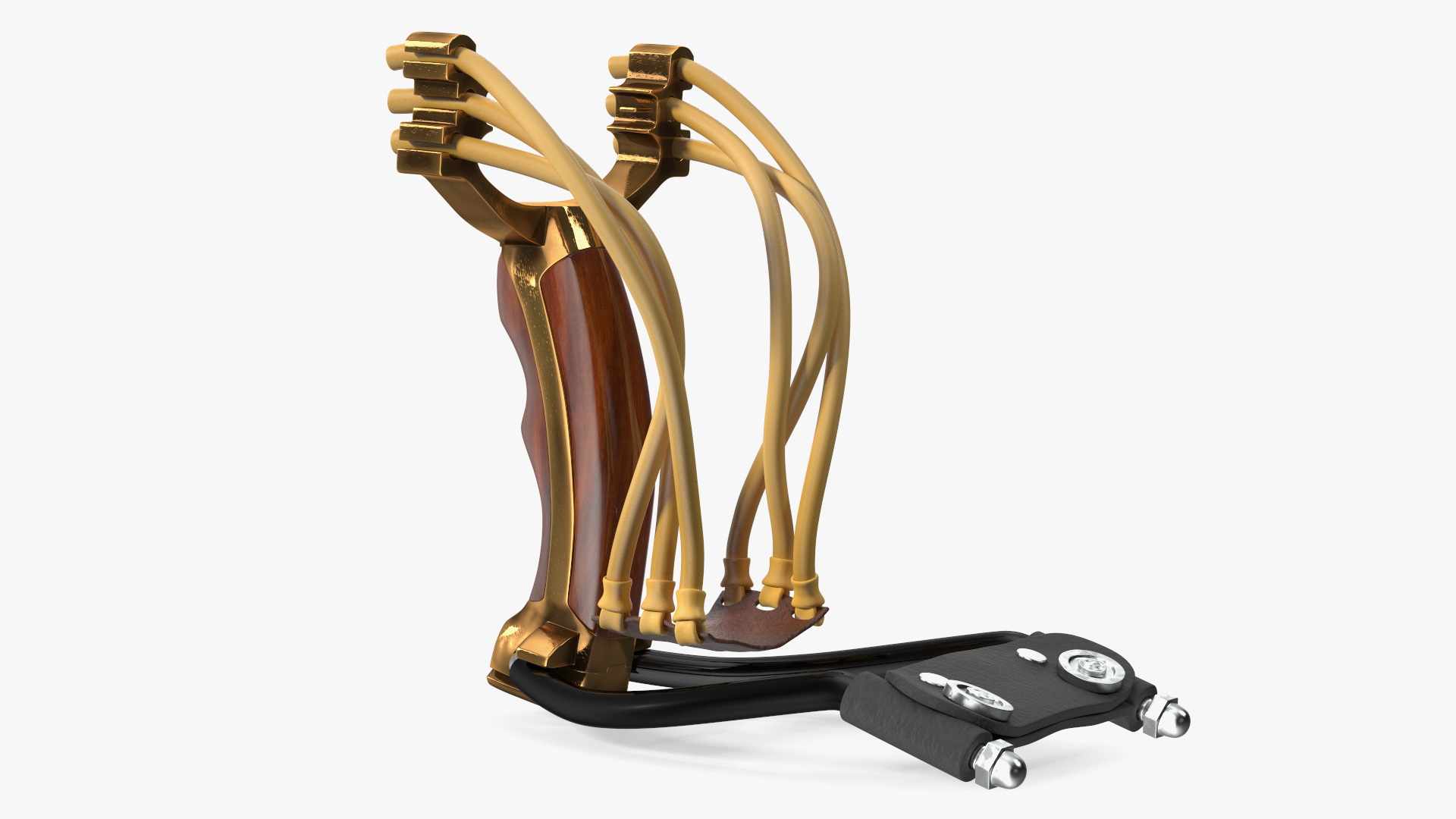 3D Folding Wrist Slingshot Wood model