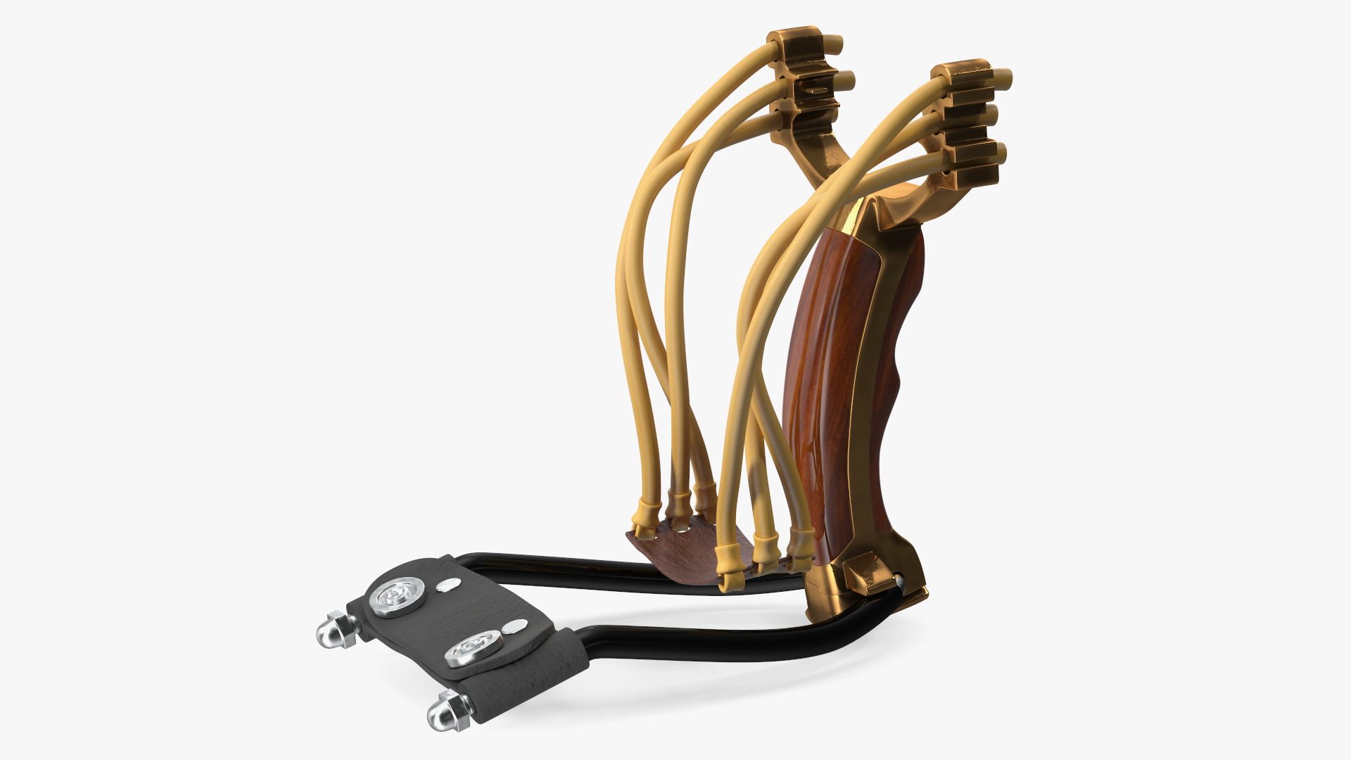 3D Folding Wrist Slingshot Wood model