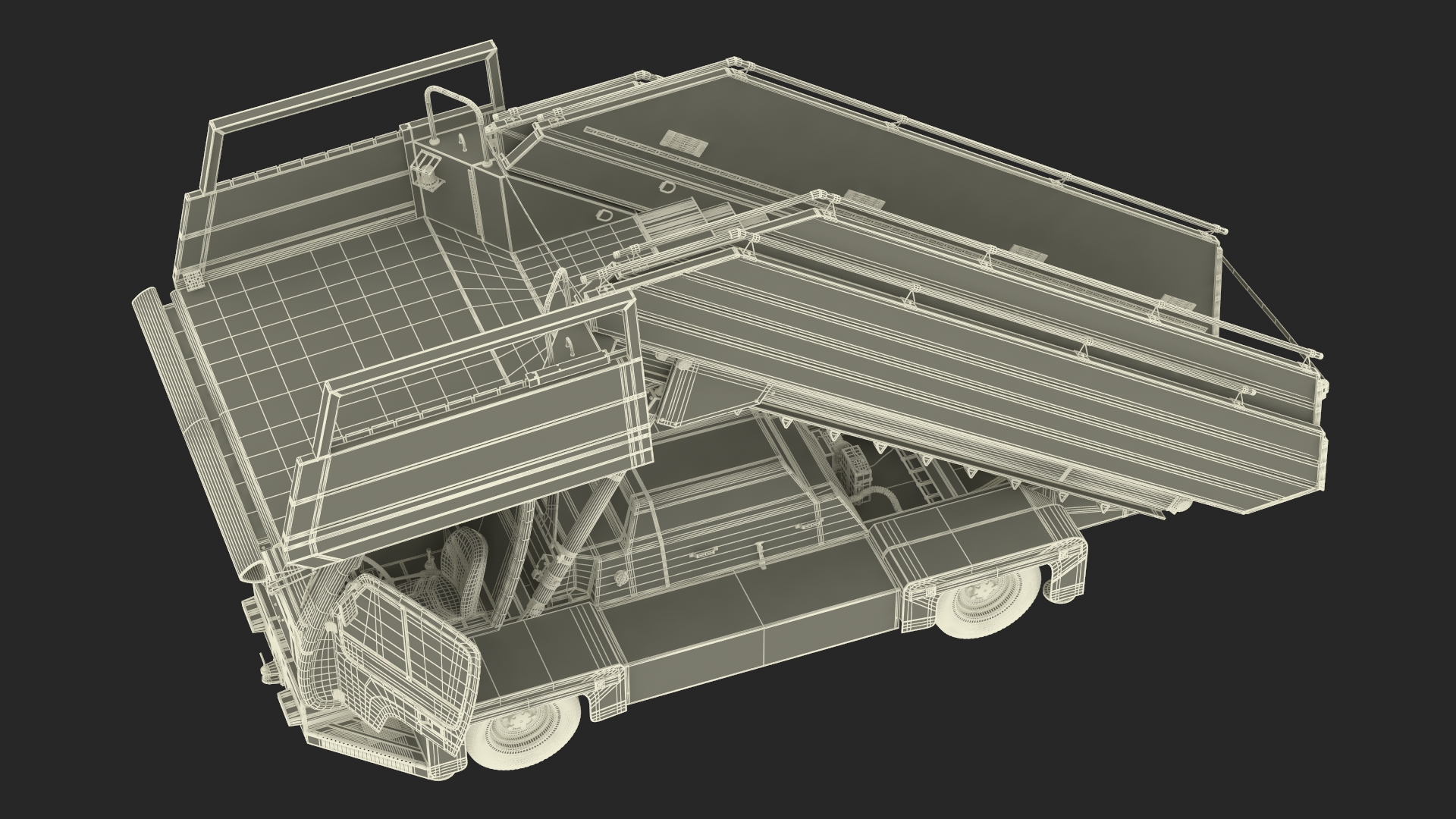 Airbus Plane with Passenger Boarding Stairs Car 3D