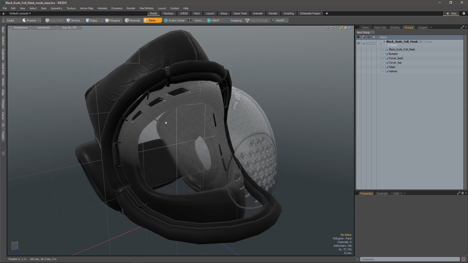3D model Black Kudo Full Mask