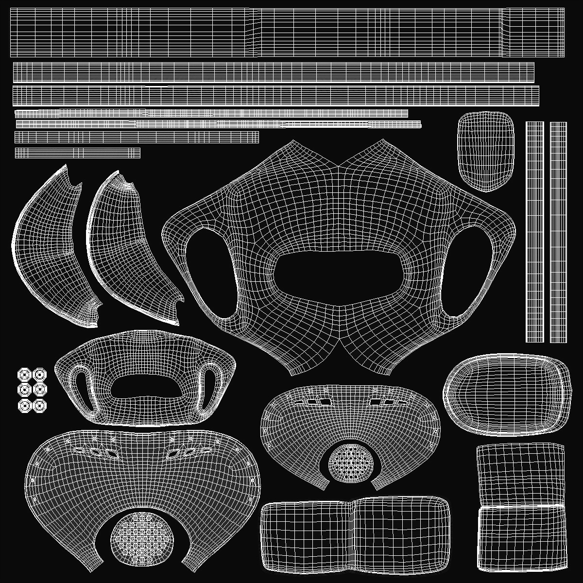 3D model Black Kudo Full Mask