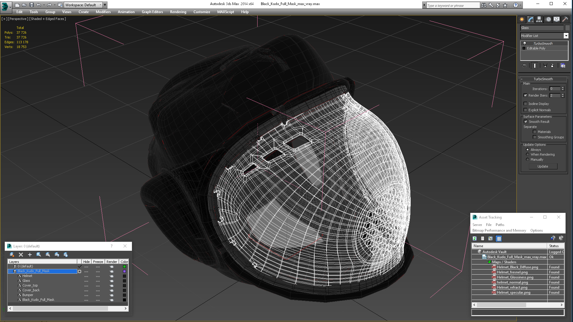 3D model Black Kudo Full Mask