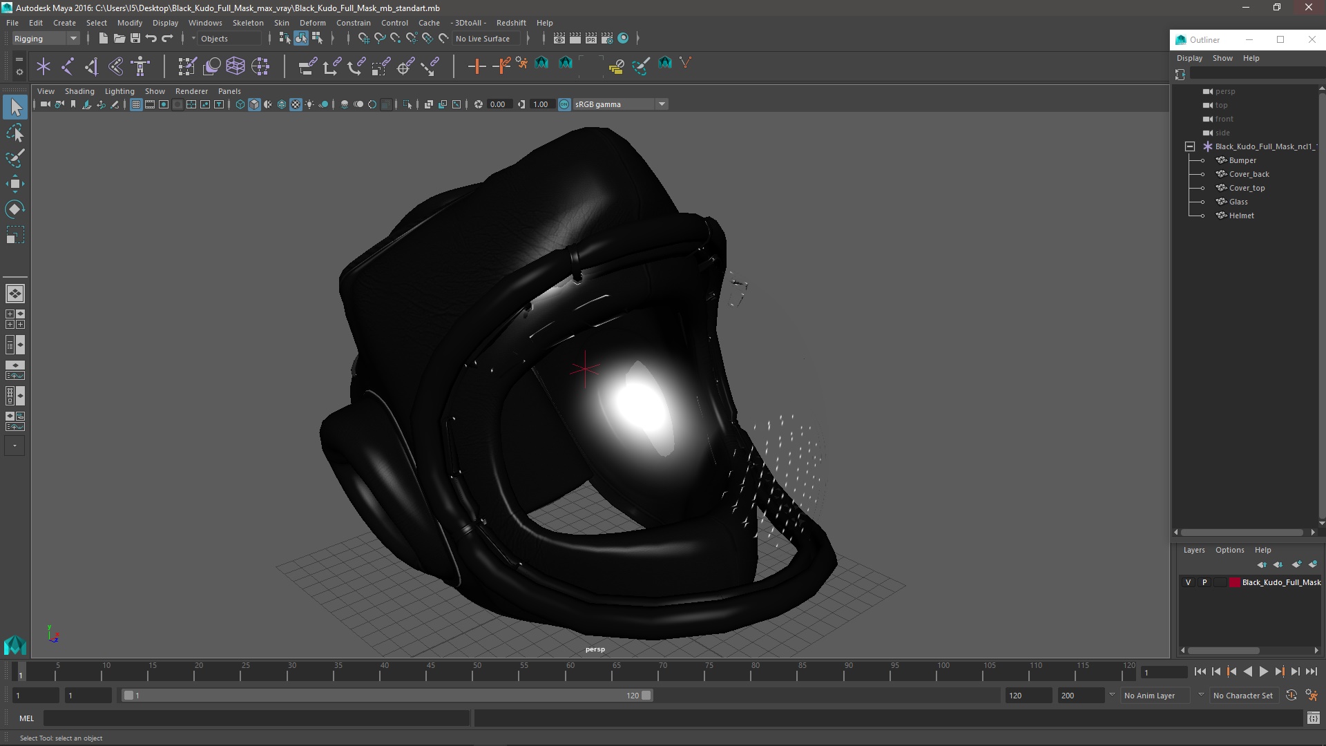 3D model Black Kudo Full Mask